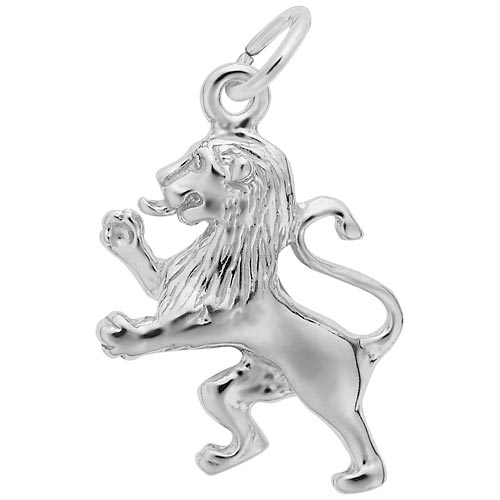 Sterling Silver Ramped Lion Charm by Rembrandt Charms Sterling Silver Ramped Lion Charm by Rembrandt Charms