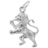 14K White Gold Ramped Lion Charm by Rembrandt Charms