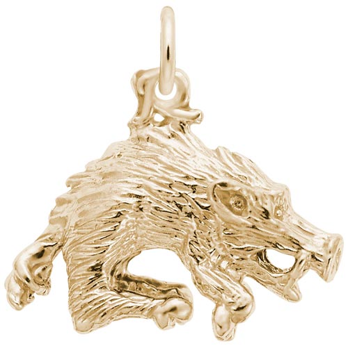 14K Gold Wild Boar Charm by Rembrandt Charms