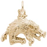 10K Gold Wild Boar Charm by Rembrandt Charms