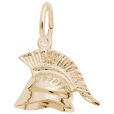 Gold Plate Roman Helmet Charm by Rembrandt Charms