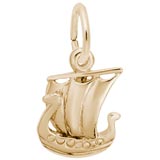 10K Gold Viking Ship Charm by Rembrandt Charms