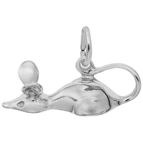 14K White Gold Mouse Charm by Rembrandt Charms