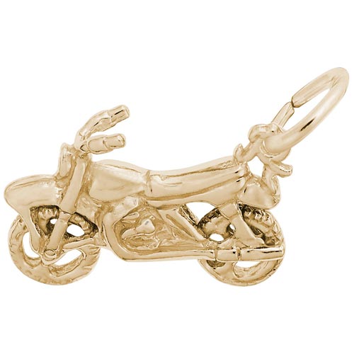 Gold Plate Dirt Bike Charm by Rembrandt Charms