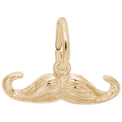 10K Gold Moustache Charm by Rembrandt Charms