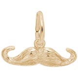 Gold Plate Moustache Charm by Rembrandt Charms