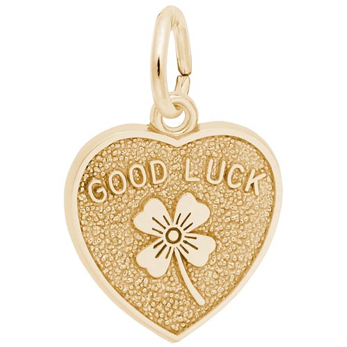 10K Gold Good Luck Heart Charm by Rembrandt Charms 10K Gold Good Luck Heart Charm by Rembrandt Charms