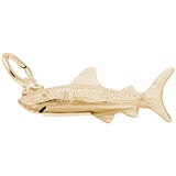 Gold Plate Great White Shark Charm