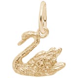 14K Gold Swan Charm by Rembrandt Charms