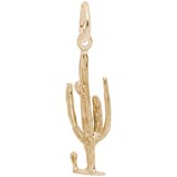 Gold Plate Cactus Charm by Rembrandt Charms