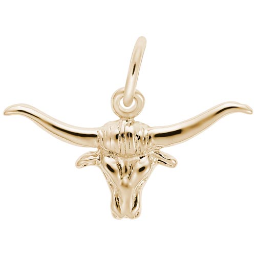 14K Gold Steer Head Charm by Rembrandt Charms
