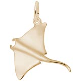 Gold Plate Manta Ray Charm by Rembrandt Charms