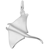14K White Gold Manta Ray Charm by Rembrandt Charms