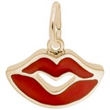 14K Gold Sealed With A Kiss Charm