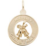 14K Gold Merry Christmas Charm by Rembrandt Charms