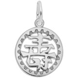 14K White Gold Happiness Symbol Charm by Rembrandt Charms