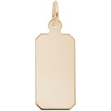 Gold Plate Rectangle Charm Tag Series 50 by Rembrandt Charms