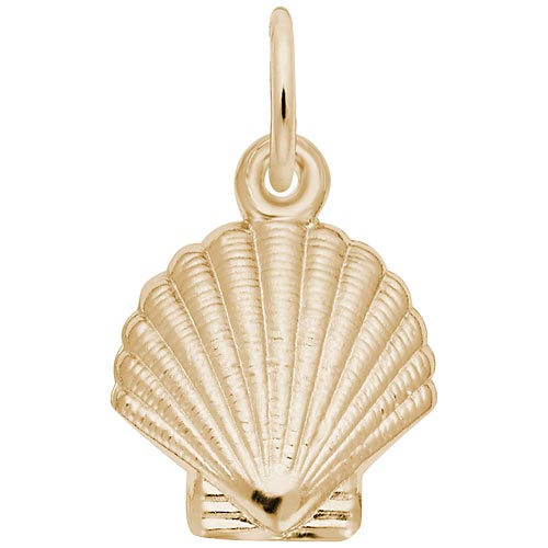 Gold Plated Clamshell Charm by Rembrandt Charms Gold Plated Clamshell Charm by Rembrandt Charms