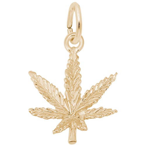 14k Gold Marijuana Leaf Charm by Rembrandt Charms 14k Gold Marijuana Leaf Charm by Rembrandt Charms