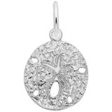 14K White Gold Sand Dollar Charm by Rembrandt Charms