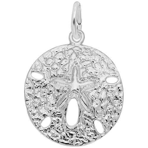 14K White Gold Sand Dollar Charm by Rembrandt Charms 14K White Gold Sand Dollar Charm by Rembrandt Charms
