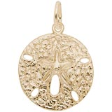 10K Gold Sand Dollar Charm by Rembrandt Charms