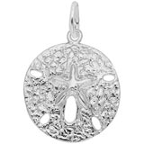 14K White Gold Sand Dollar Charm by Rembrandt Charms