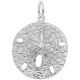 14k White Gold Sand Dollar Charm by Rembrandt Charms