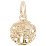 Gold Plate Sand Dollar Accent Charm by Rembrandt Charms
