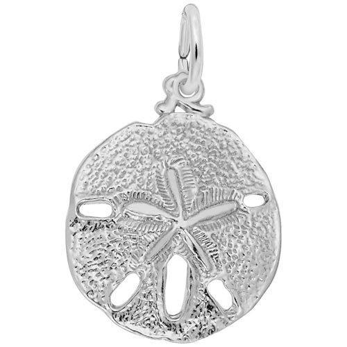 14K White Gold Sand Dollar Charm by Rembrandt Charms 14K White Gold Sand Dollar Charm by Rembrandt Charms