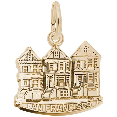 14K Gold San Francisco Victorian Houses by Rembrandt Charms