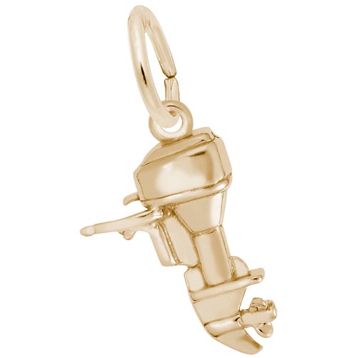 14K Gold Outboard Boat Motor Charm by Rembrandt Charms