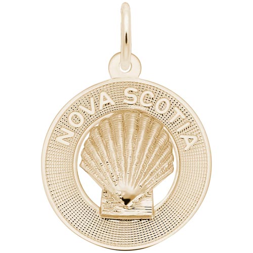 14K Gold Nova Scotia Shell Ring Charm by Rembrandt Charms