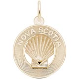 10K Gold Nova Scotia Shell Ring Charm by Rembrandt Charms