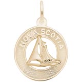 10K Gold Nova Scotia Sailboat Ring Charm by Rembrandt Charms