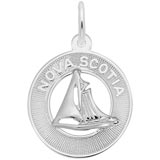 Sterling Silver Nova Scotia Sailboat Ring Charm by Rembrandt Charms