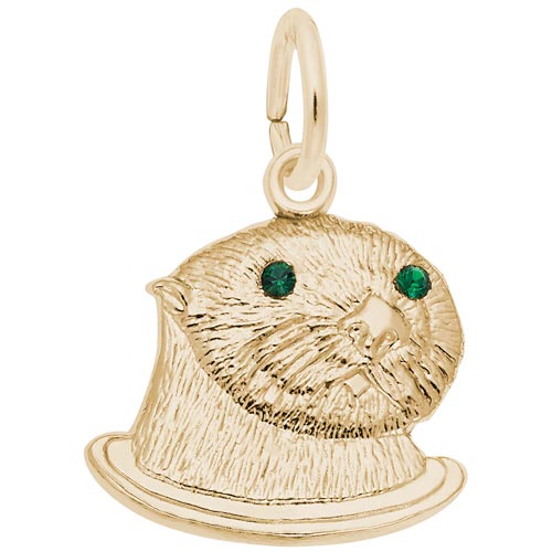14k Gold Sea Otter (green) Charm by Rembrandt Charms 14k Gold Sea Otter (green) Charm by Rembrandt Charms