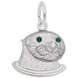 Sterling Silver Sea Otter (green) Charm by Rembrandt Charms