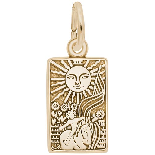 14K Gold Tarot Card Charm by Rembrandt Charms