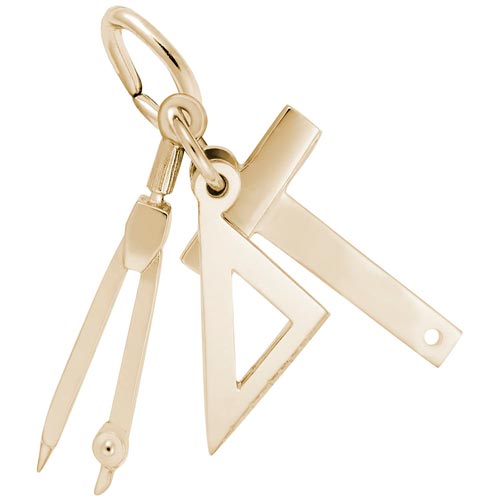 14k Gold Draftsman Tools Charm by Rembrandt Charms 14k Gold Draftsman Tools Charm by Rembrandt Charms