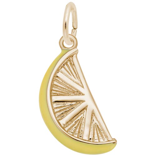 Gold Plate Lemon Slice Charm by Rembrandt Charms Gold Plate Lemon Slice Charm by Rembrandt Charms