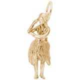 Gold Plate Hawaiian Dancer Charm by Rembrandt Charms