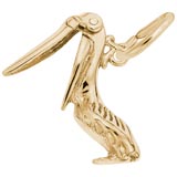 Gold Plate Pelican Charm by Rembrandt Charms