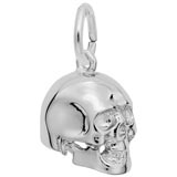 14K White Gold Skull Charm by Rembrandt Charms