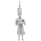 14K White Gold Nurse Charm by Rembrandt Charms