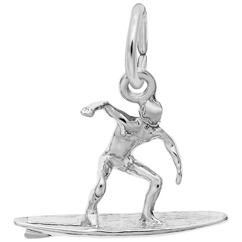 Rembrandt Surfer Charm, 14K White Gold Rembrandt Surfer Charm, 14K White Gold