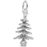 14K White Gold Evergreen Tree Charm by Rembrandt Charms