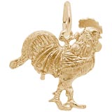 Gold Plate Rooster Charm by Rembrandt Charms