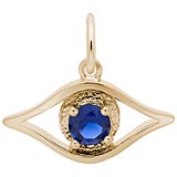 Gold Plate Evil Eye Charm by Rembrandt Charms