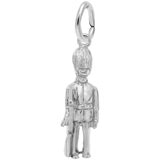14K White Gold British Guard Charm by Rembrandt Charms